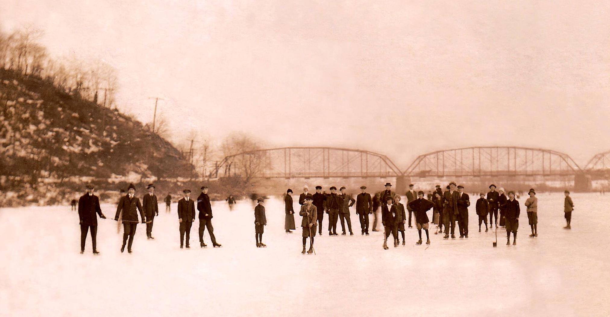 Ice Skating on the Juniata in Mount Union
